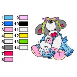 Mary Moo Moos 01 Embroidery Design